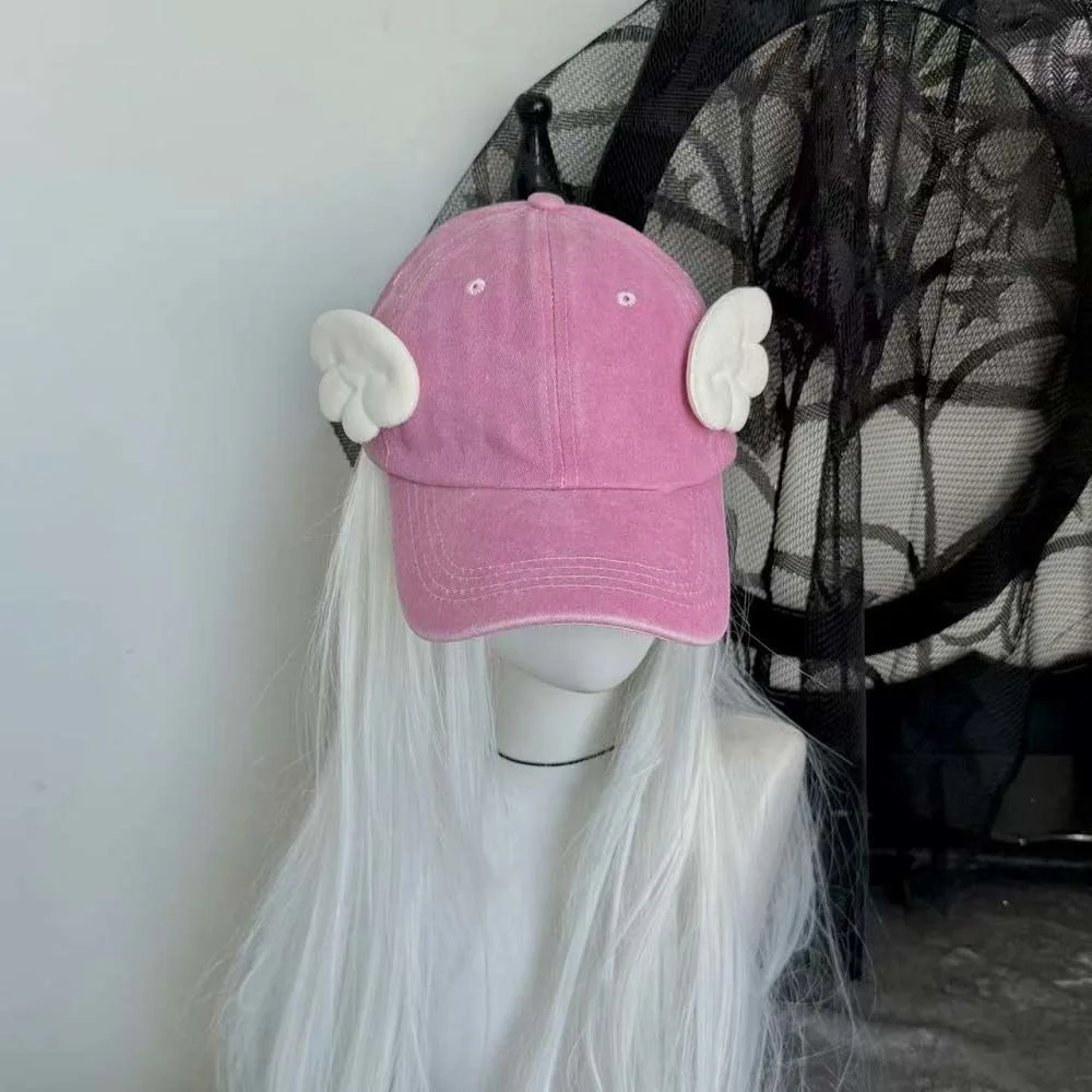 Czapka z daszkiem Y2K Girl Harajuku Gothic Lolita Damska Czapka z Anielskimi Skrzydłami Urocza Czapka z Daszkiem Anime Cosplay Kostiumy Akcesoria Prezenty