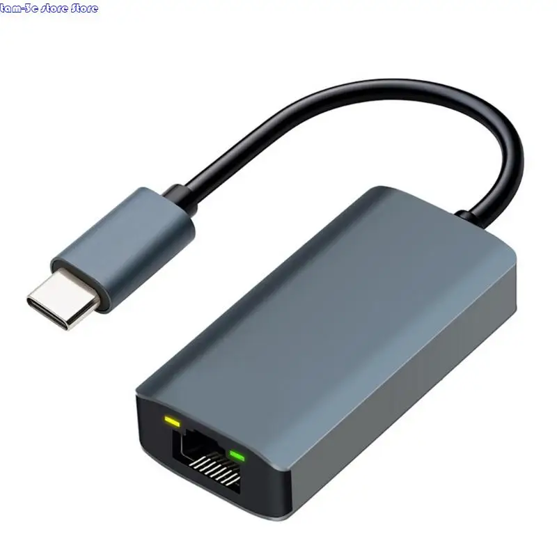 

D0UA Professional Type C to RJ45 Ethernet Adapter 5Gbps Speed Aluminum Housing