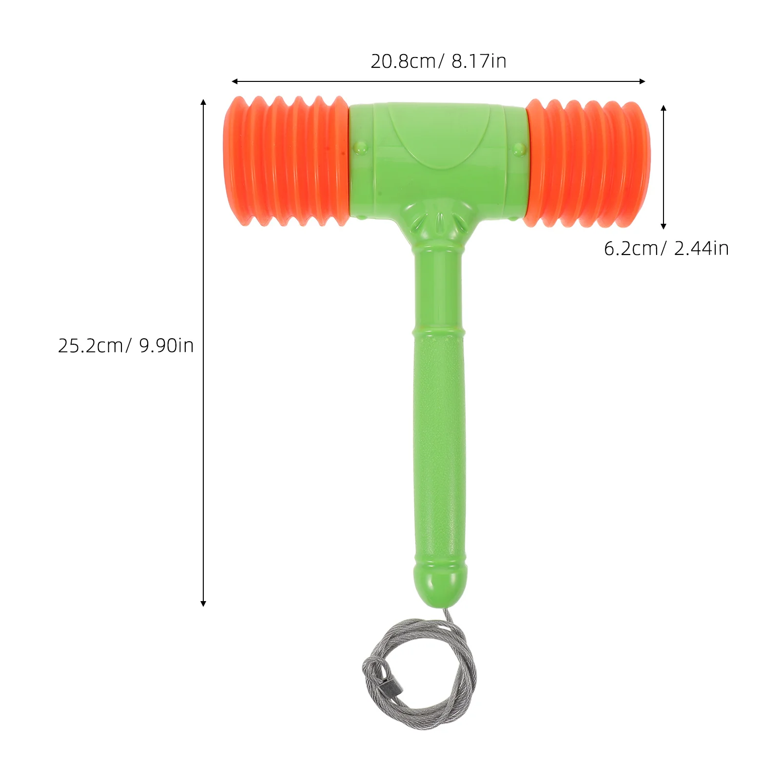 مطرقة بلاستيكية برتقالية للأطفال، مطرقة ثقوب، دعائم ألعاب تفاعلية للترفيه للأطفال الصغار