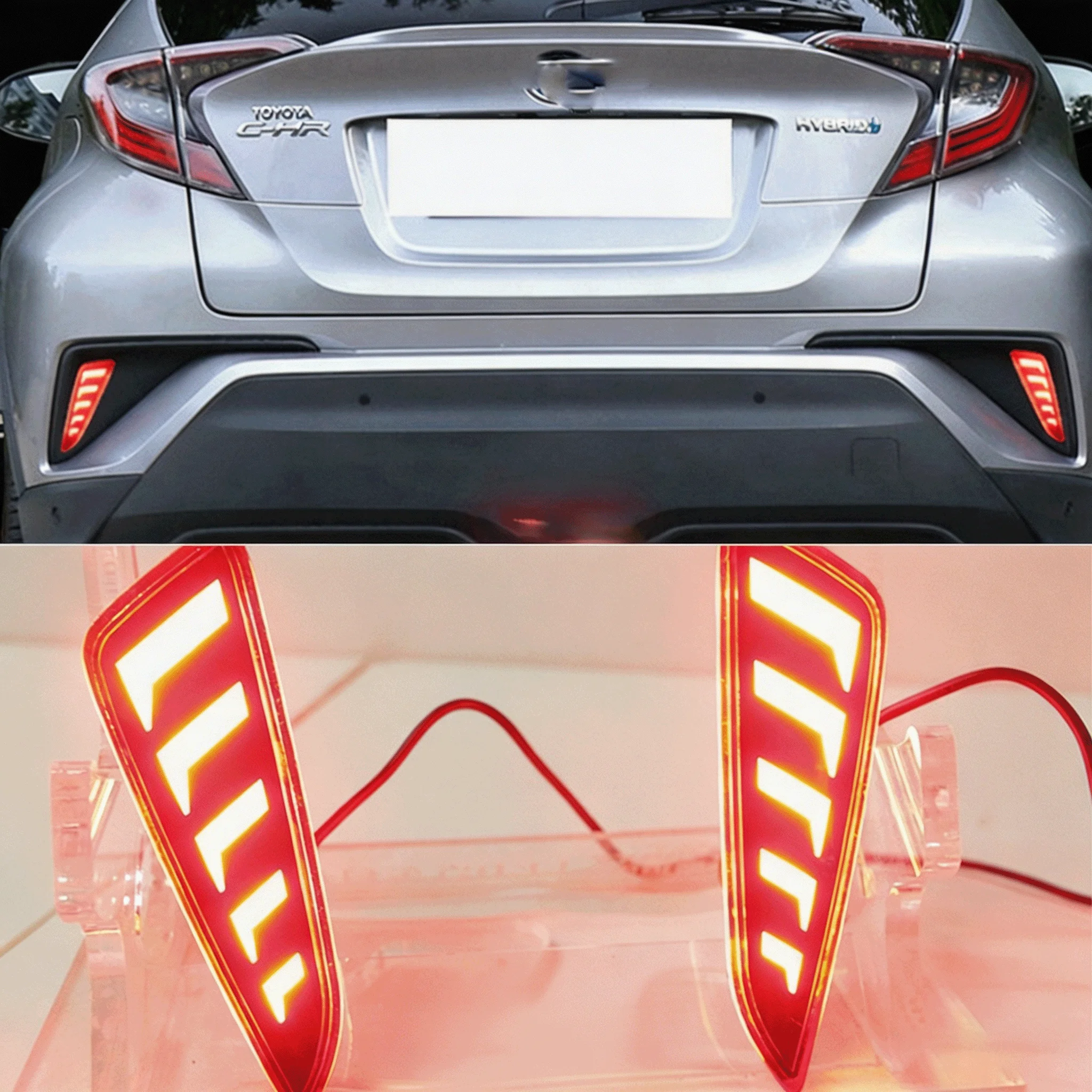 For Toyota C-HR 2017-2020 Rear bumper lights and rear fog lights applicable to models manufactured between