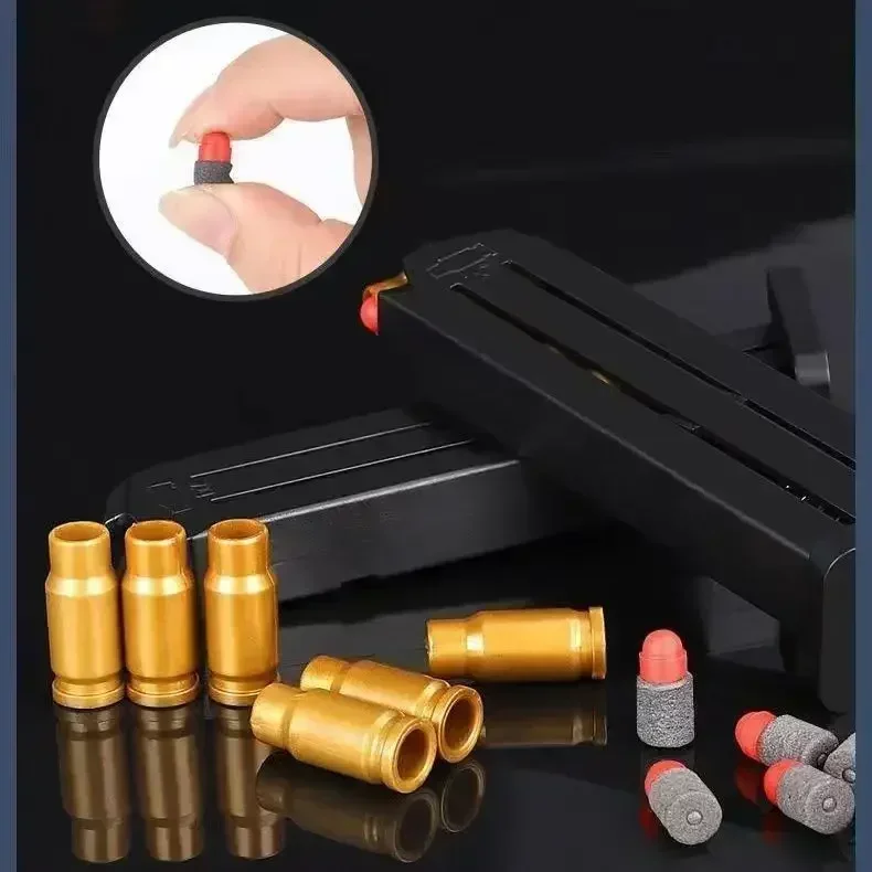 80 Soft Bullets & 24 Shells For Glock Toy Guns Desert Eagle Pistol Colt 1911 Foam Bullets Ammo