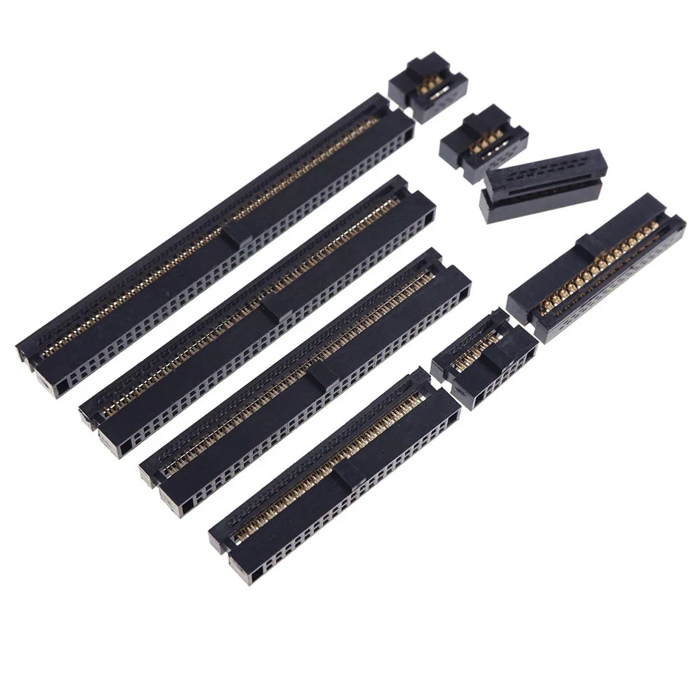 5 Pcs IDC Receptacle 1.27 MM Pitch 6 8 10 12 14 16 18 20 24 26 30 34 40 44 50 60 68 80 Pin Female Header Socket Cable Connector