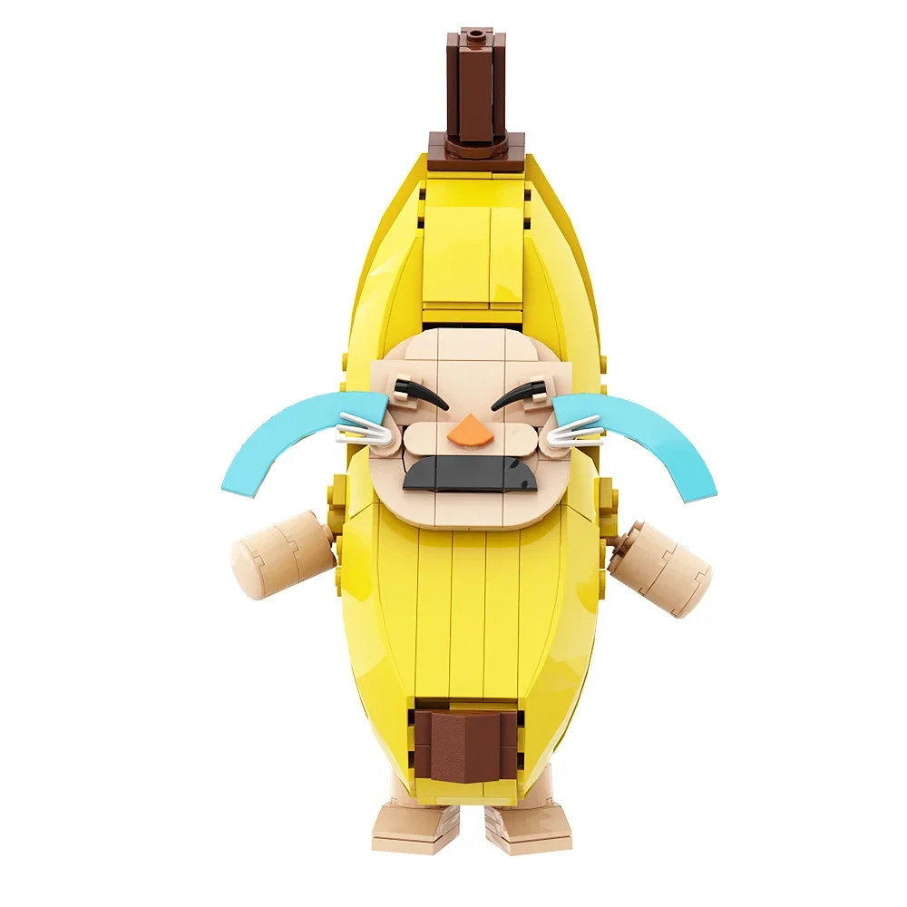 Gobricks MOC Creativity Design Banana Cat Robot Building Block set Rete Popolarità Modello Piangolo Danza Gatto Giocattoli in mattoni per bambini