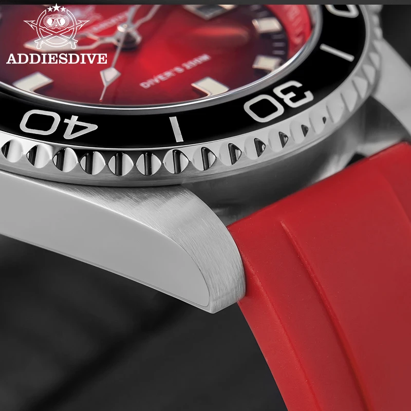 ADDIESDIVE Luxury Fashion Men Clock 200m Waterproof Luminous Stainless Steel Luminous Quartz Watches Ceramic Bezel Reloj hombre