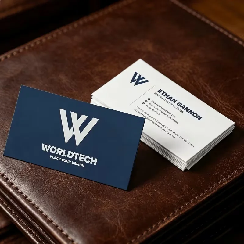 Custom Creative Business Card Design with Thick High-Quality Paper Personalized Logo Double-Sided Color Printing Simple Elegant