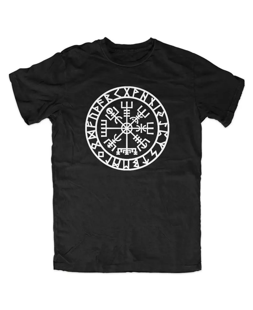 Futhark Compass T-Shirt Odin Thor German Runes  Wacken Heavy Metal  High Quality 100%Cotton Short Sleeve