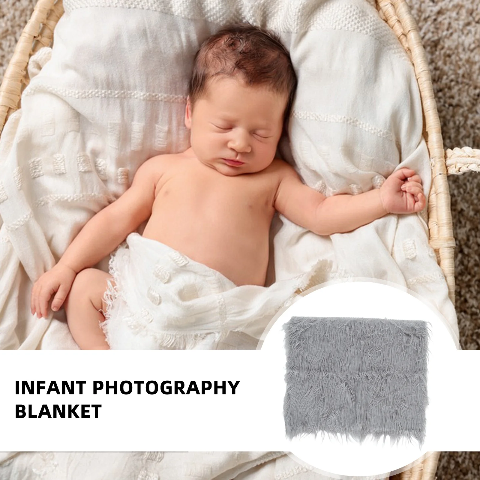 Newborn Photography Mat Light Grey 20 Wide Long-Lasting Durable No Fading Soft Supple Baby Friendly Infant Photography Mat