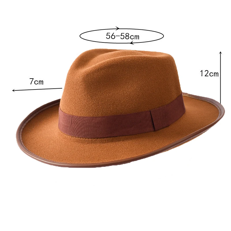 Free shipping men fedoras women fashion jazz hat Autumn And Winter coffee woolen blend cap outdoor casual dancing hat LM03