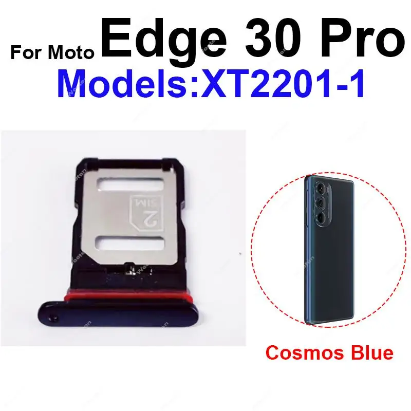 For Motorola MOTO Edge 30 Pro Neo X30 SIM Card Tray Holder Dual Sim Card Slot   Card Reader Adapter Repalcement Parts