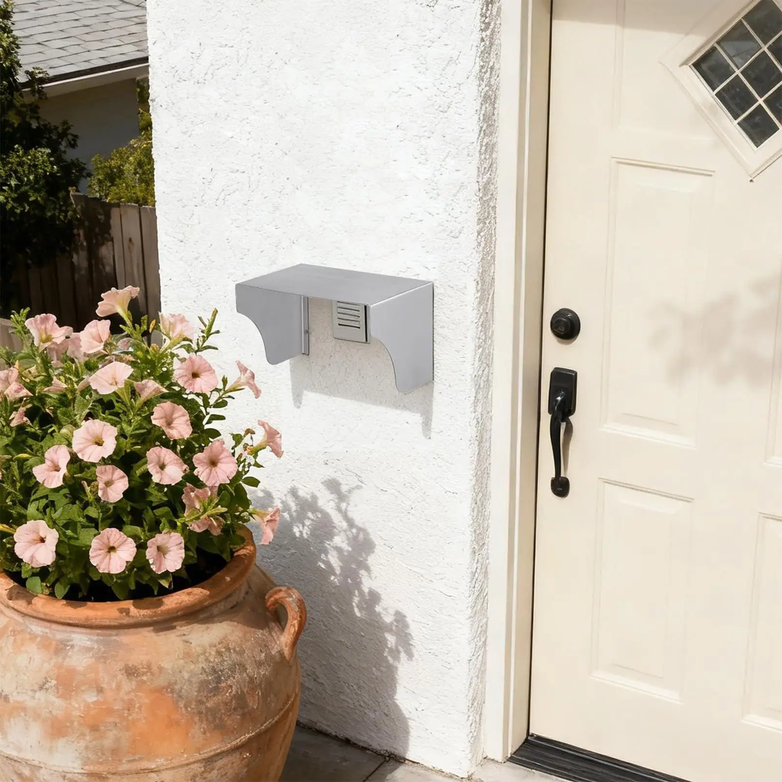 

Doorbell Cover Stainless Steel Case Waterproof Doorbell Cover for Keypad Card Reader Outlet Charging Pads Outdoor Home