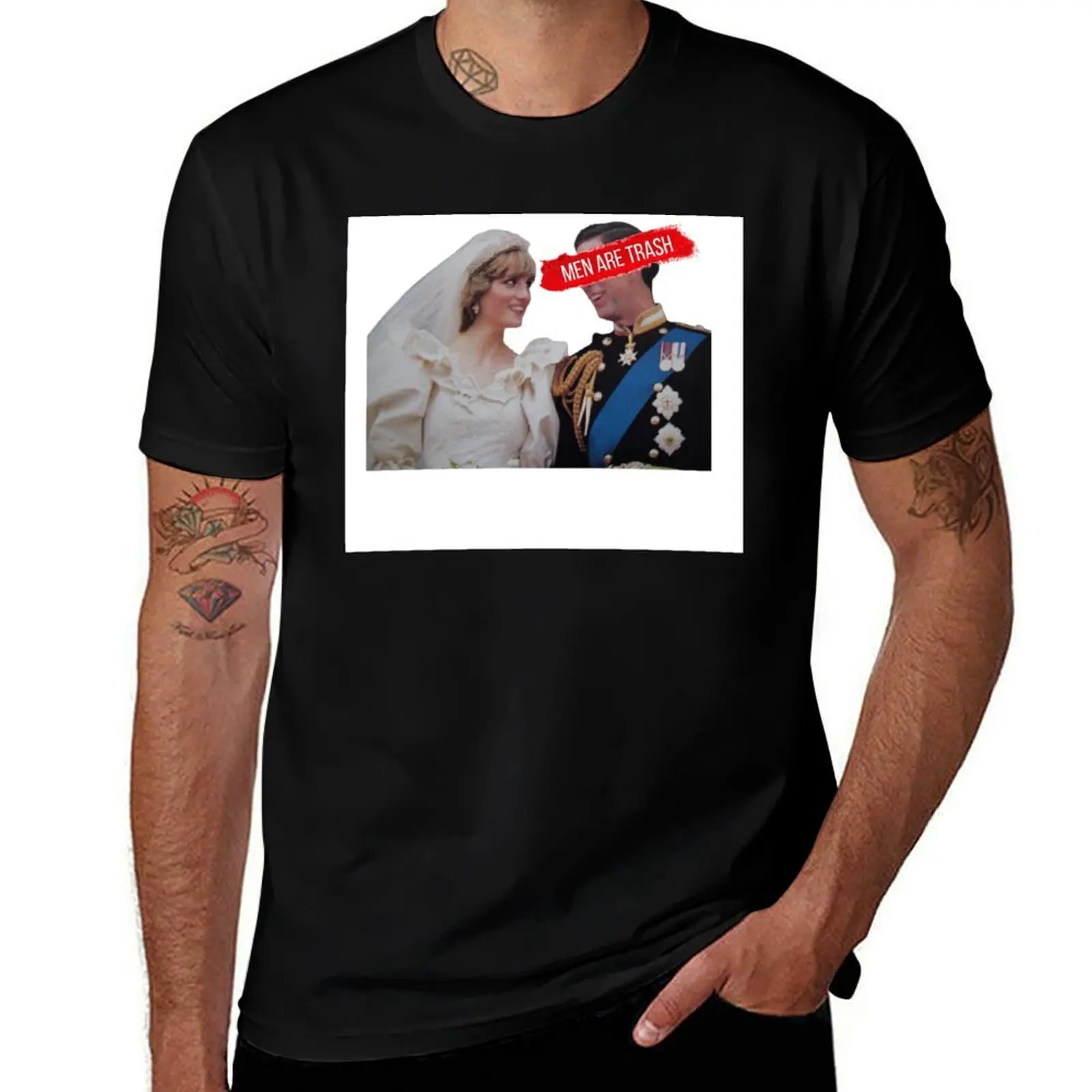 

Men Are Trash Charles and Diana T-Shirt anime t shirts for man t shirts for man cotton soft t shirts for man pack white T-shirt