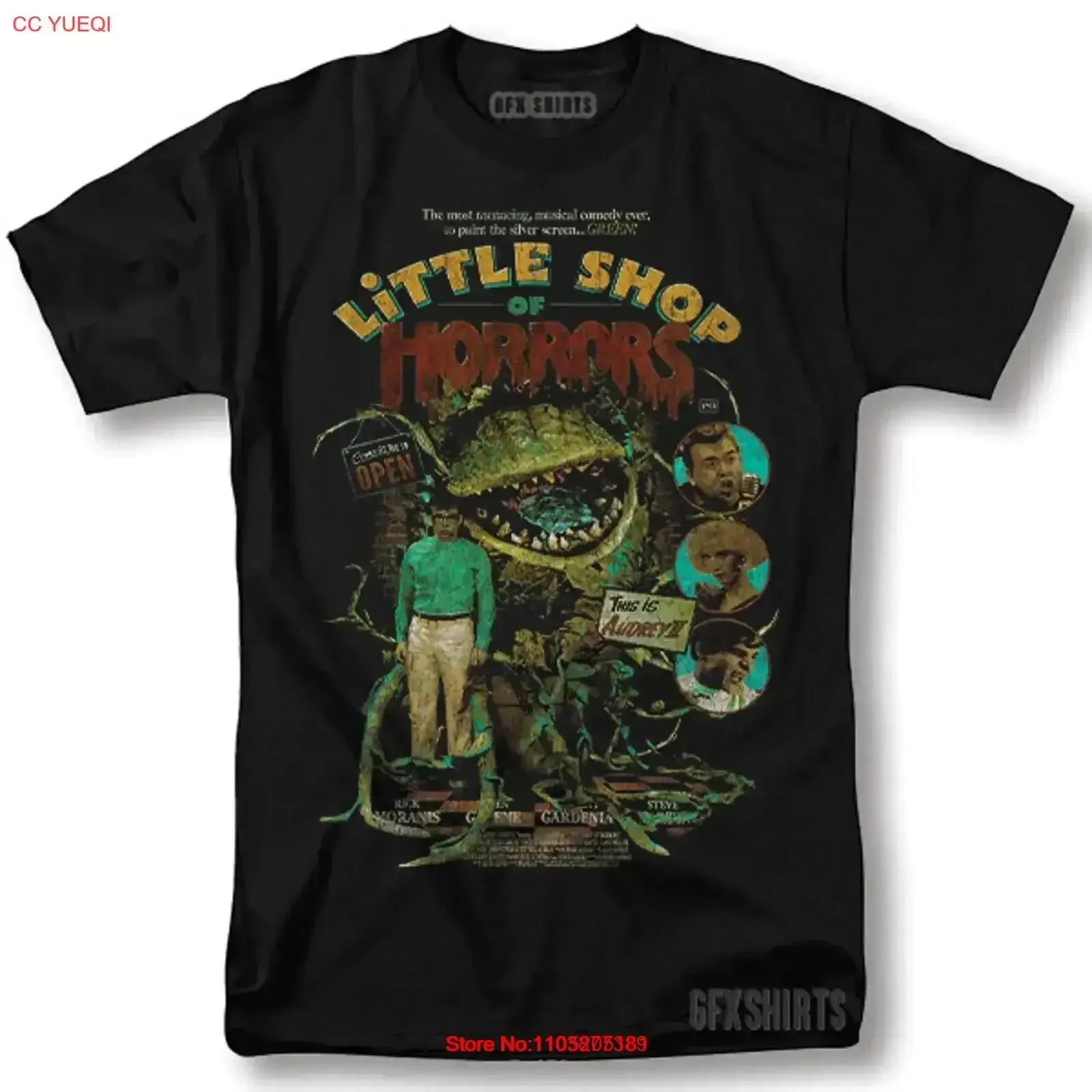 

Футболка «Маленький магазин ужасов», классический фильм, винтажный дизайн, стираная мягкая уличная одежда, растянутая модная графика, стильный винтаж