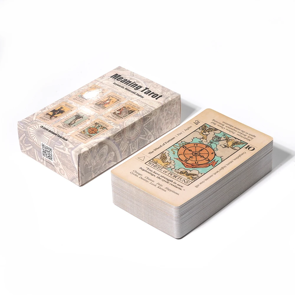 Meaning Tarot Card With Meaning On Them Beginner Tarot Keyword Antiqued Tarot Deck Learn Tarot 78 Cards
