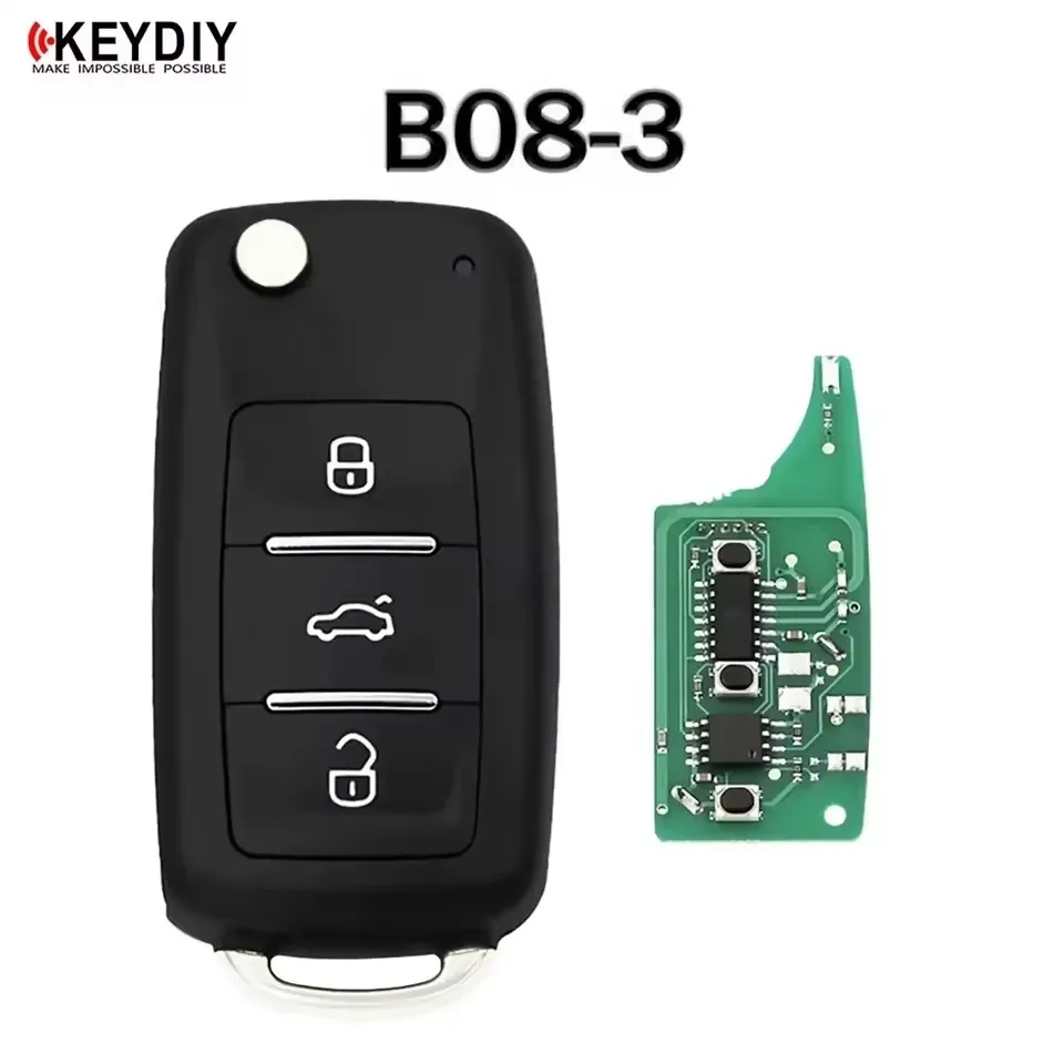 5pcs KEYDIY B08-3 B08-4 B08 Universal Remote Key for Volkswagen Style 3/4Buttons KD B Series for KD-x2 KD Mini KD 900