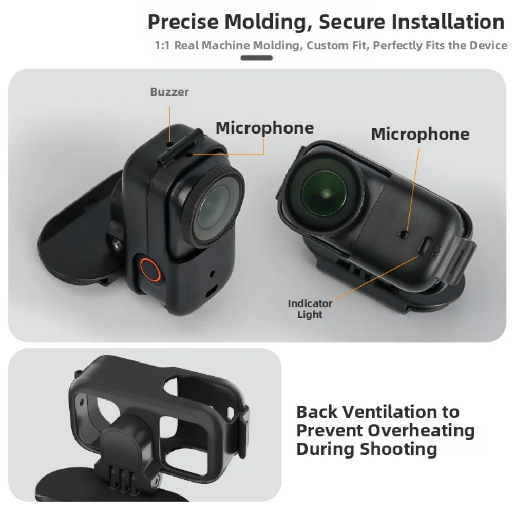 1 Pcs ABS Black Action Camera For DJI Osmo-Nano Hat Brim Clip Enhance Your First-Person Experience Replace Practical Accessories