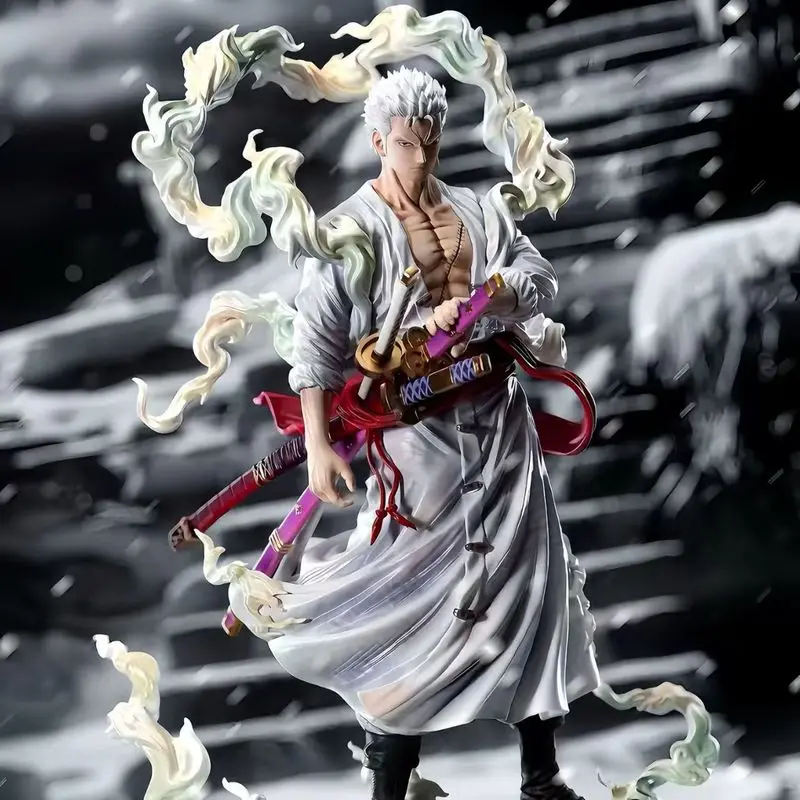 

One Piece Nika Zoro Gk Statue Nika Form Three Sword Style Pvc Anime Figures Model Desktop Decor Battle Pose Collection Toys Gift