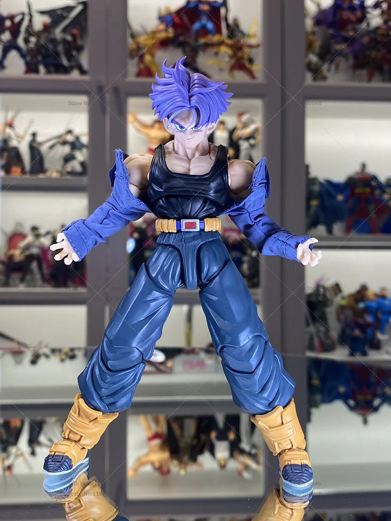 1/12 Scale Male Clothes Trunks Blue Denim Top Goku and Vegeta's Cold-proof Jacket For SHF 6-inch Action Figure Soldier Scene - view 2