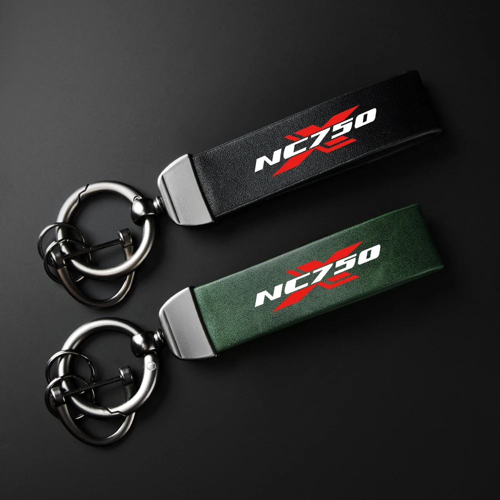 

High-Grade leather Motorcycle Keychain Holder Keyring for Honda NC750X NC750 X Accessories