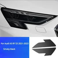 For Audi A3 8Y S3 2017-2023 Car Headlight Protective Film Headlamp Restoration Transparent Black TPU PPF Sticker Accessories