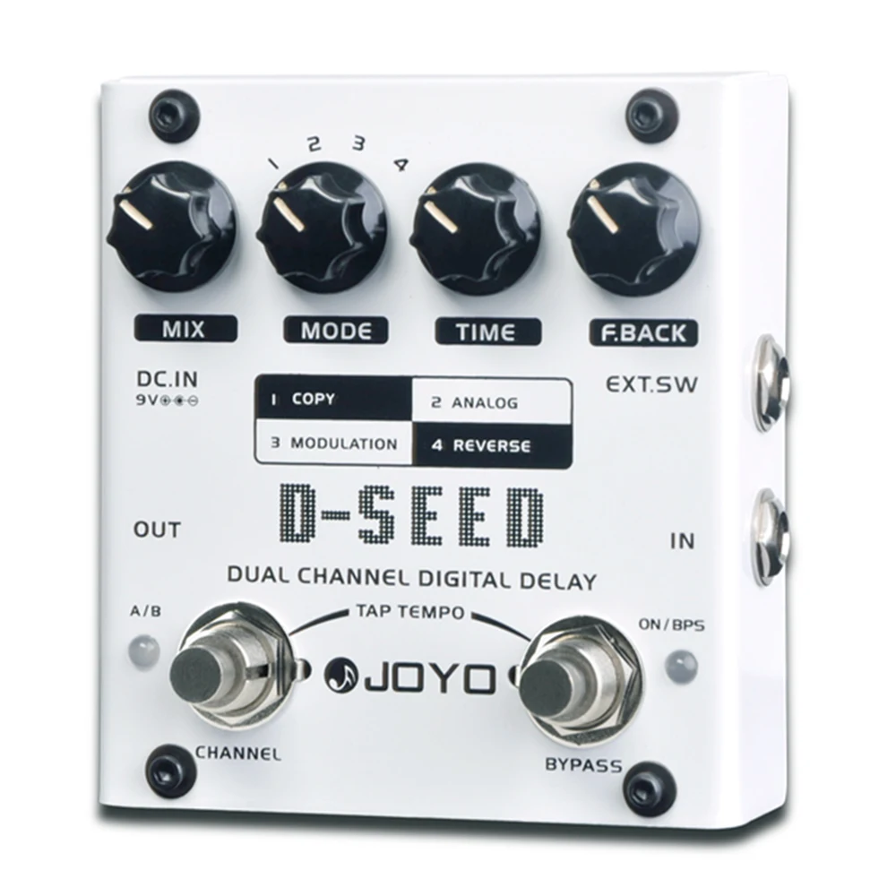 JOYO D-SEED تأخير دواسة ثنائي القناة تأثير تأخير رقمي دواسة الجيتار 6 ثانية أقصى تأخير الوقت بناء في الحنفية تيمبو
