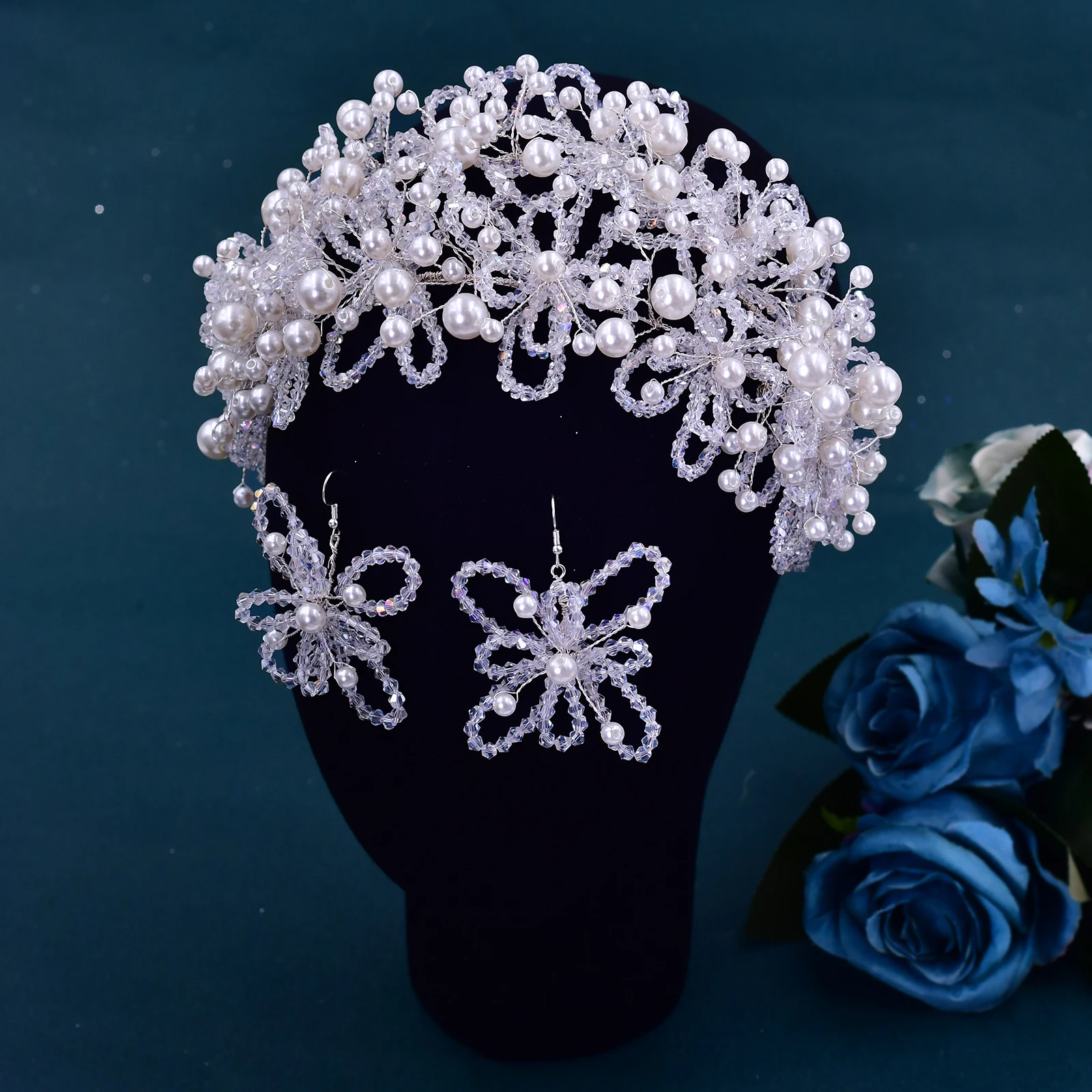 HP485 Wedding Hair Accessories Glamorous Pageant Headwear Sparkling Crowns Tiara Wedding Headdresses Bride's Accessories