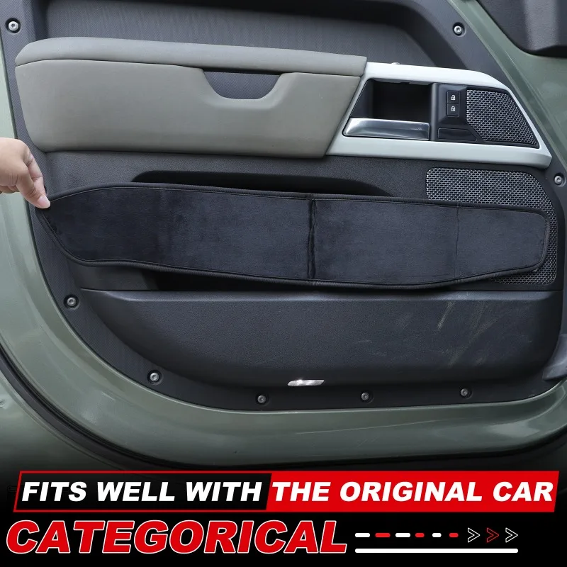 

Velvet Door Sill Protectors anti-fouling mats For Land Rover Defender 2020 2021 2022 2023 2024 2025+ Car Interior Accessories