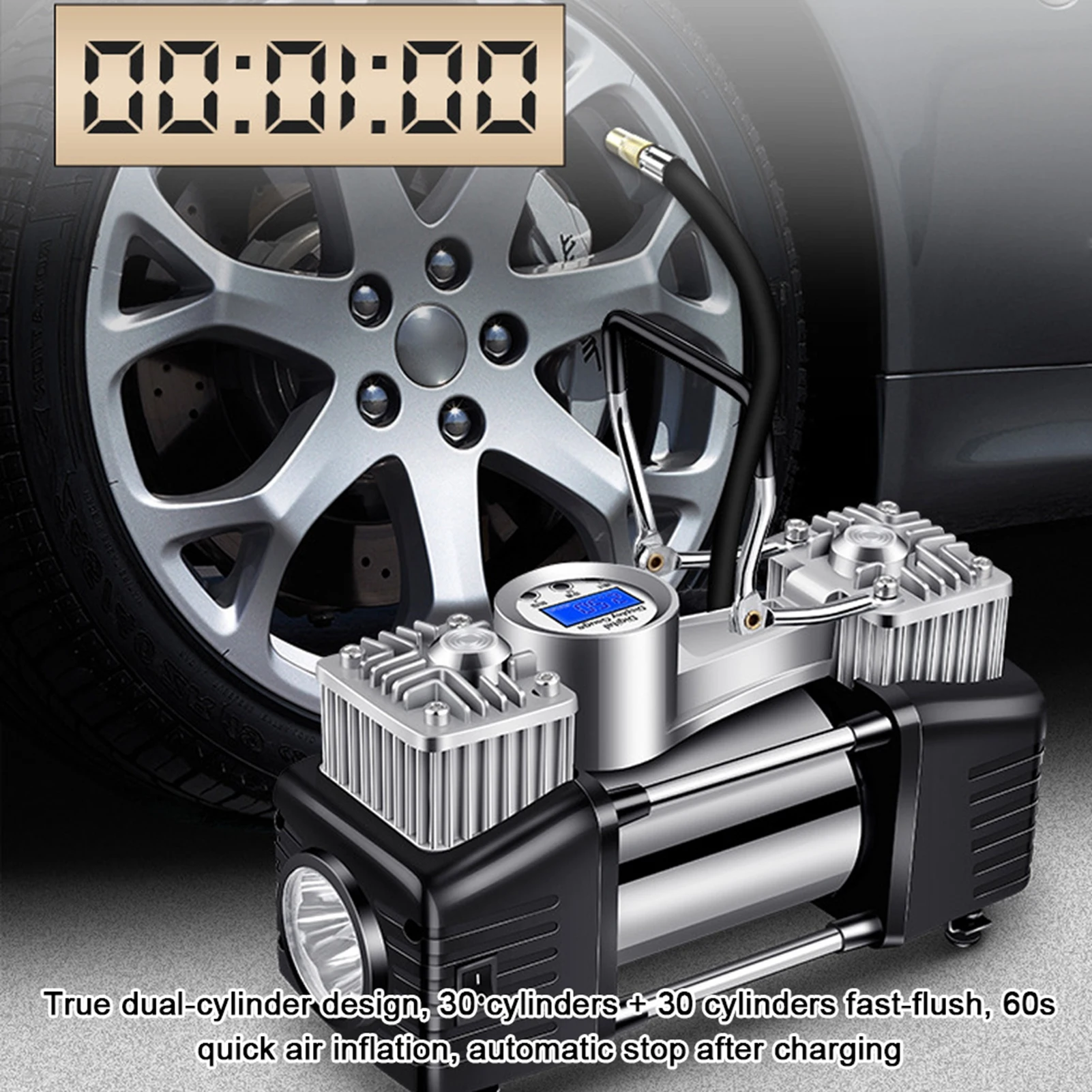 Compresseur d'air électrique d - Tire Inflator Dual Cylinder avis et prix