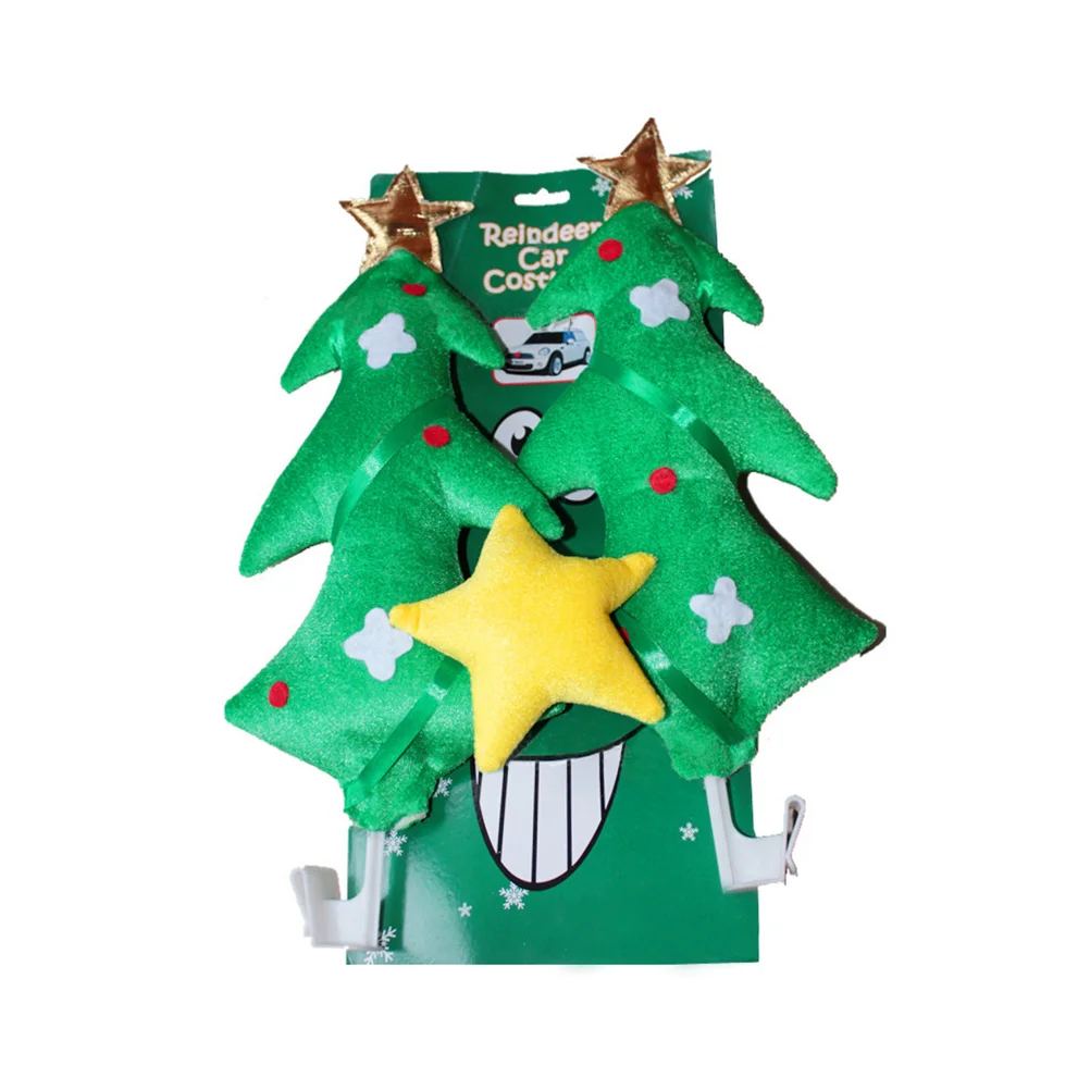 Christmas Car Decoration Kit Christmas Trees Yellow Star Auto Costume Party Accessory car decor for christmas