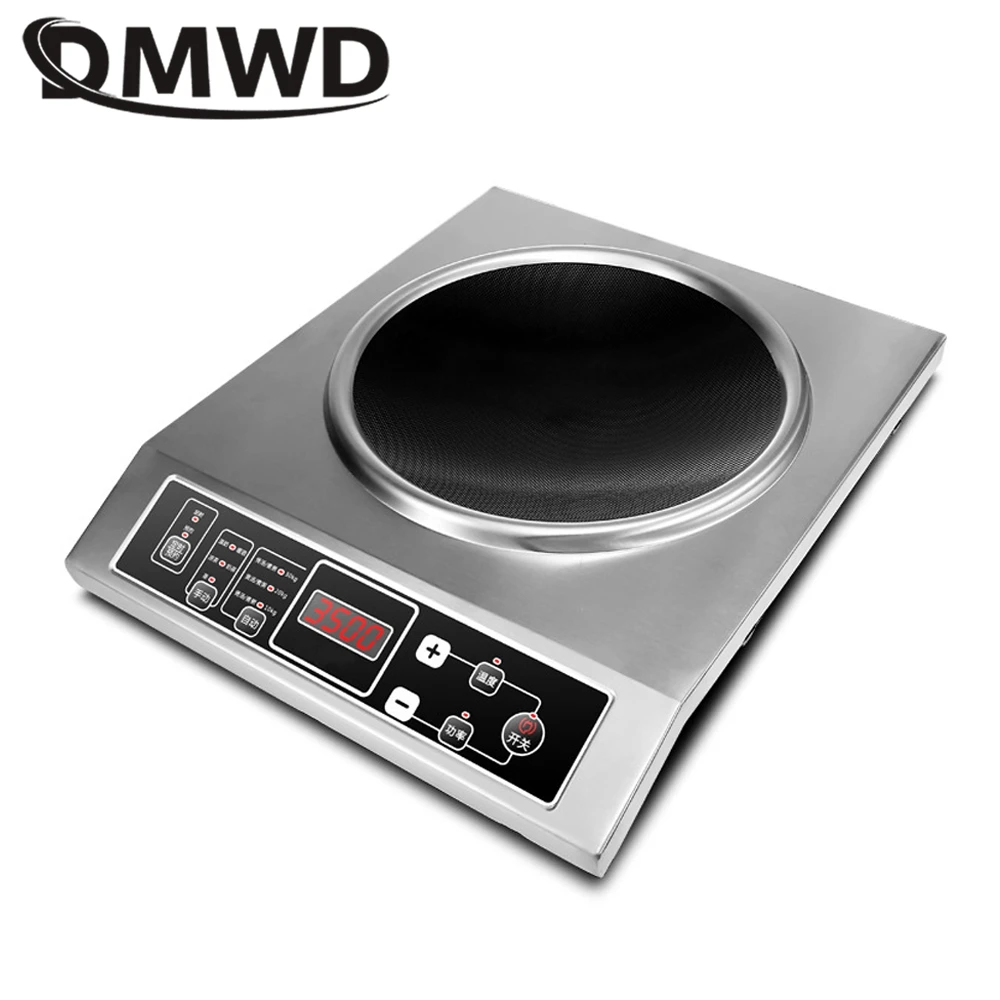 

Household Induction Cooker Electric Stove 3500W Electromagnetic Oven Button Control Heating Plate Waterproof Cooking Machine