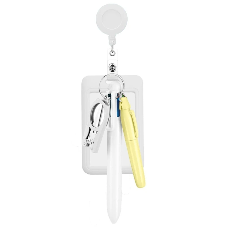  Nurse Pen Set With Card Holder Multicolor Ballpoint Pen Highlighter Scissors