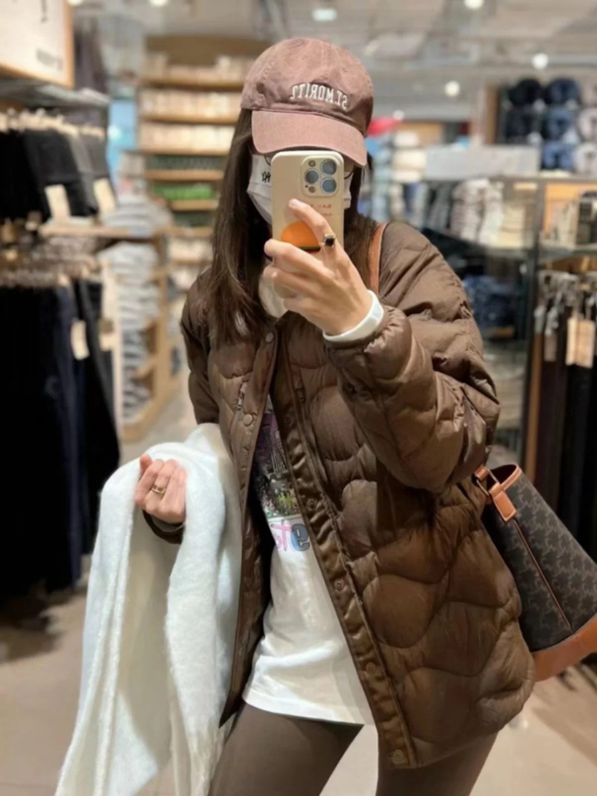 

Limited Edition! Hard to Find! 90% Du Down! ex! Winter Lightweight Quilted Jaet! Faionable Urban Sle!