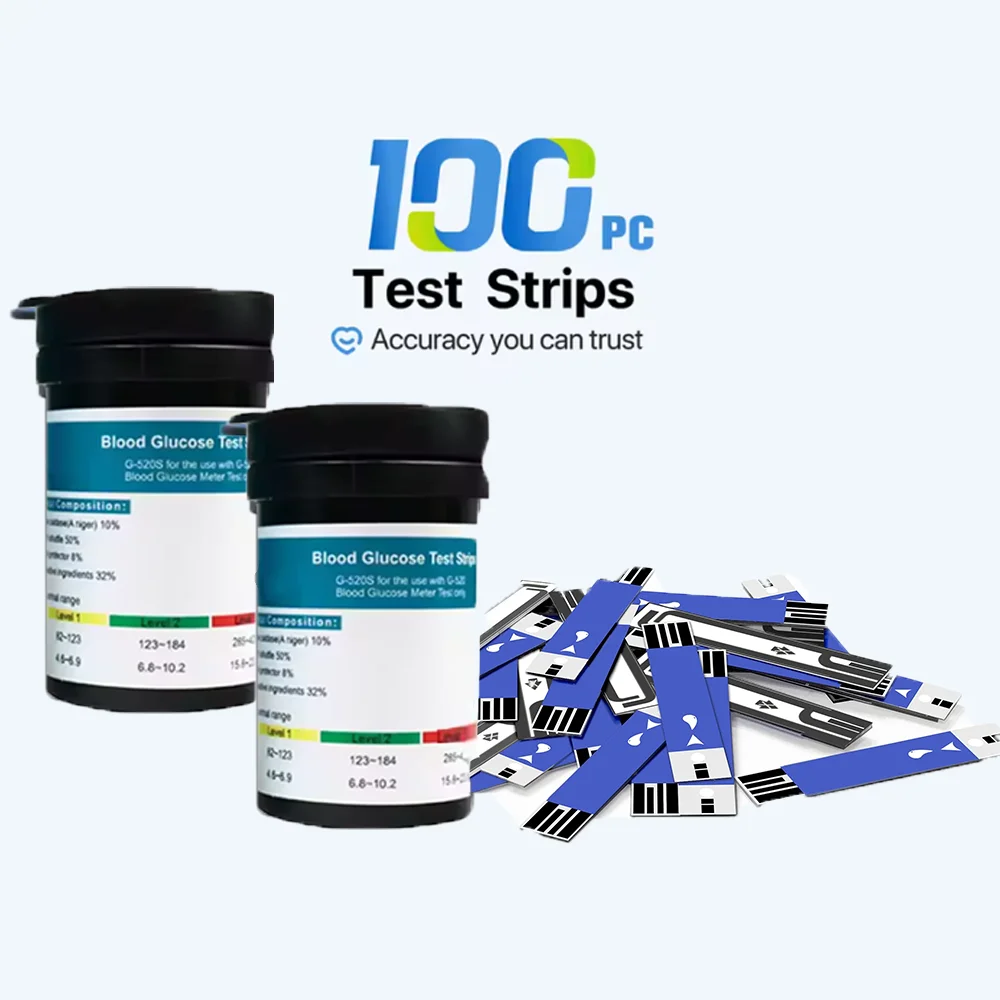 50/100/200/300/500 pcs Blood Glucose Test Paper for Blood Glucose Meter Test Strips Lancets Diabetes Test  Blood Collection