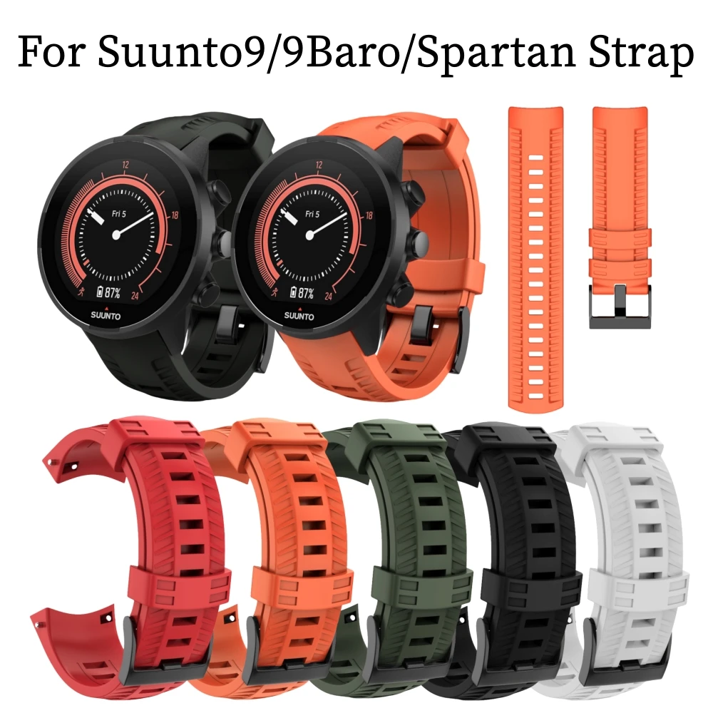 24mm Rubber Silicone Strap For Suunto 9 Smart Wristband For Suunto 9 Baro Replacement Bracelet Spartan Sport Silicone Watch Band