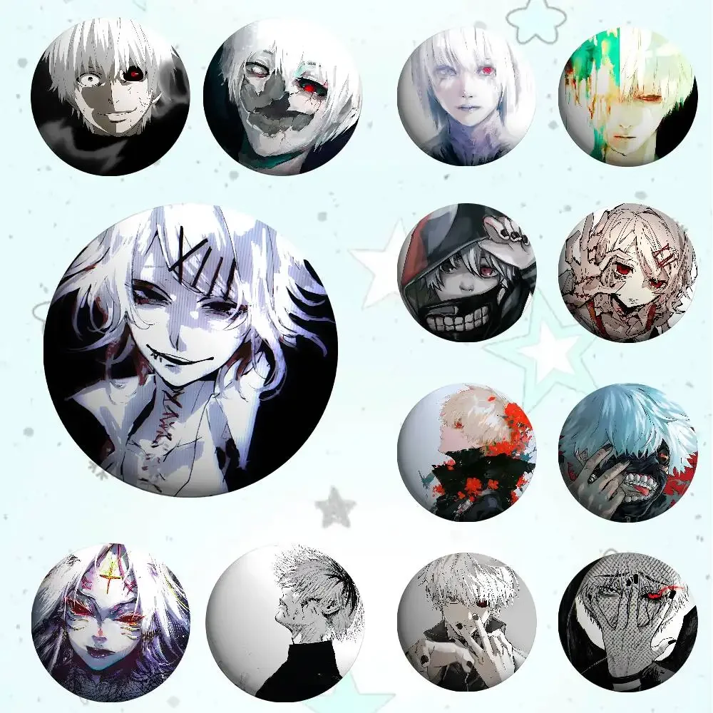 T-Tokyo Ghoul Badges Tinplate Soft Button Pin Brooch Metal Badge Custom Jewelry Accessories Hat Bag Lapel