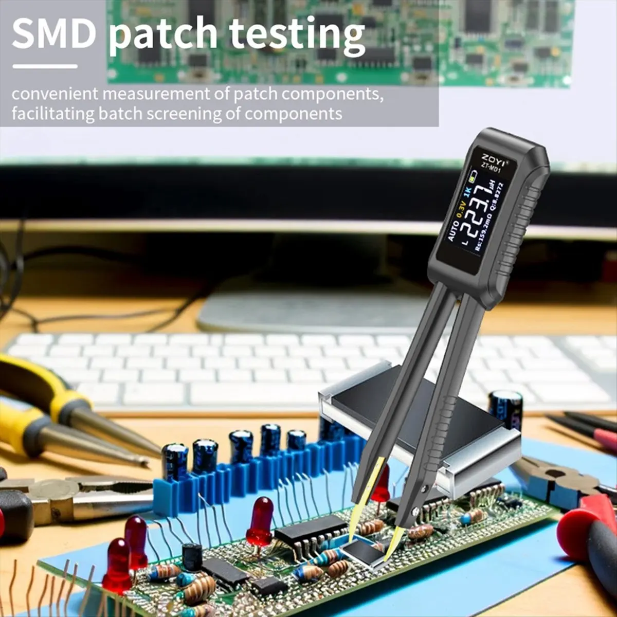 A74U Tweezers Bridge -MD1 Patch Resistance Inductance Capacitor Component Test
