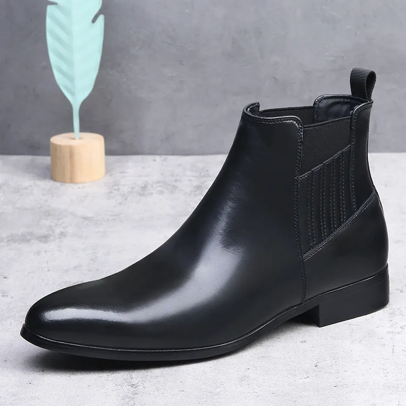 autumn-winter-men's-genuine-leather-ankle-boots-plus-velvet-retro-comfortable-man-chelsea-boots-pointed-toe-dress-shoes