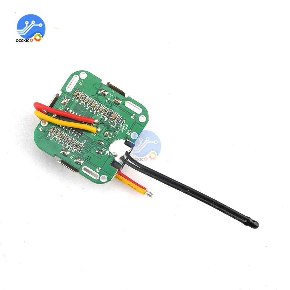 BMS 4S 14.8V Dual MOS 18650 Lithium Battery Charging Protection Board Li-ion Power Bank Charger with Wire