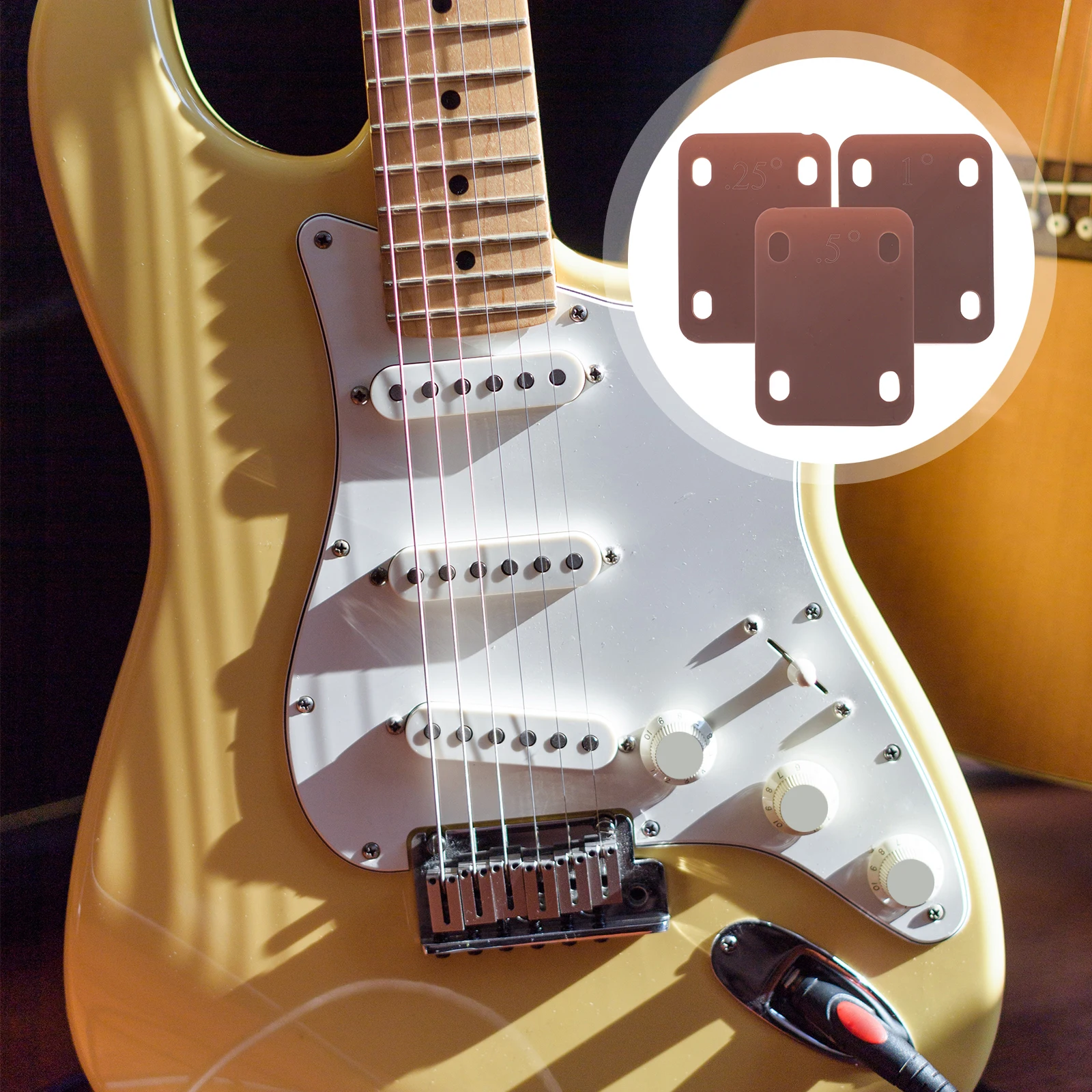 

Guitar Neck Gasket Acoustic Accessorie Bass Adjustable Shims Electric Accessories Durable Heightening Parts Spacer
