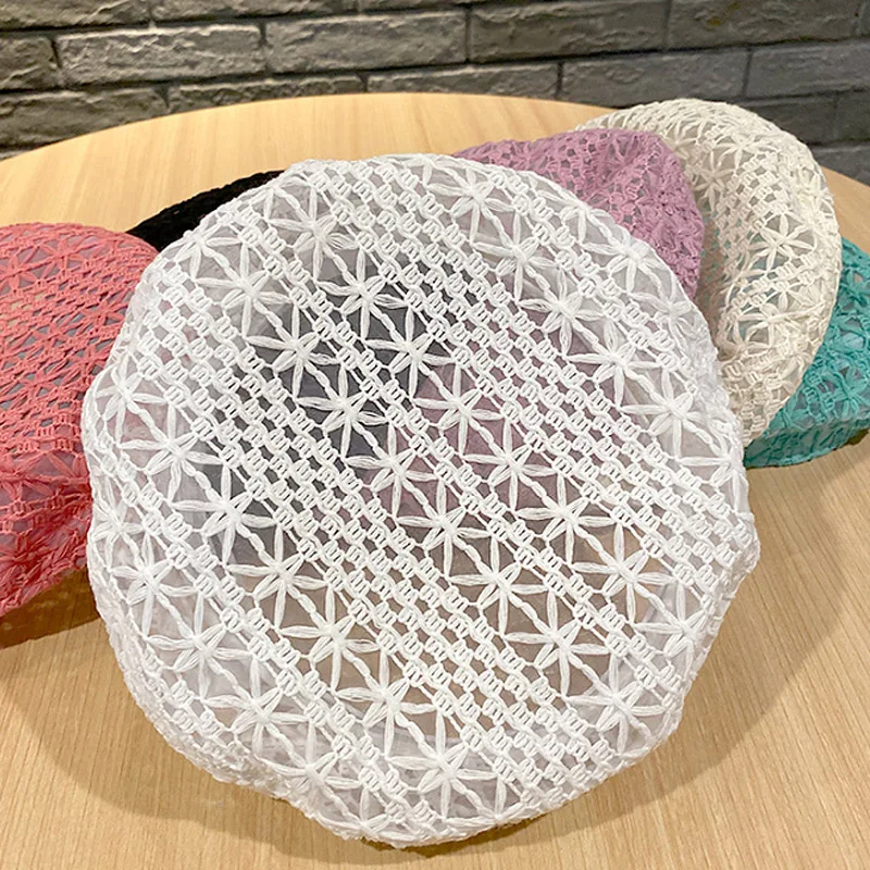 Multi Colored Summer Crochet Beret for Women Slouchy  display picture 1