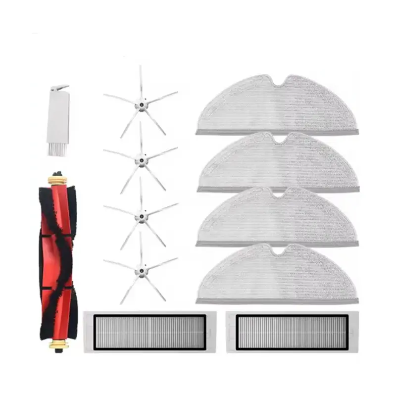 

【ADORN】12 шт. для Roborock S5 MAX S50 MAX S55 MAX S6 MAXV: основная и боковые щетки, насадки для влажной уборки, фильтры