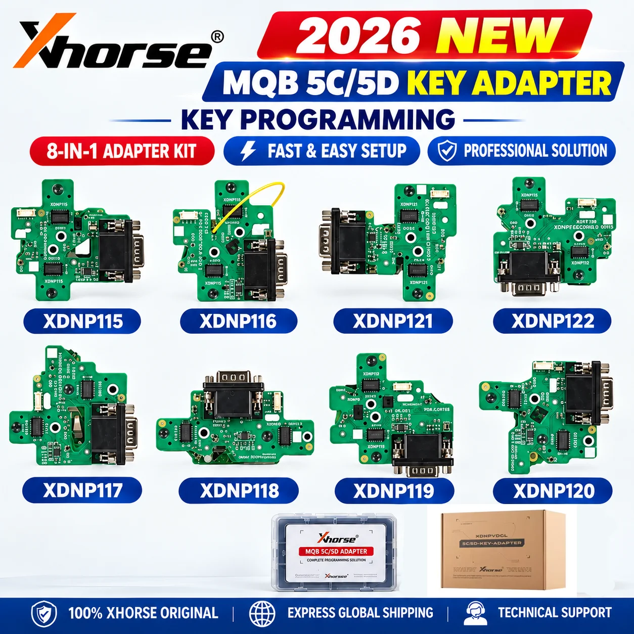 Xhorse XDNPVDGL MQB 5C 5D Solder-Free Adapter Set for VVDI Key Tool Plus Multi Prog VW Audi Seat Skoda Cluster IMMO Key Program