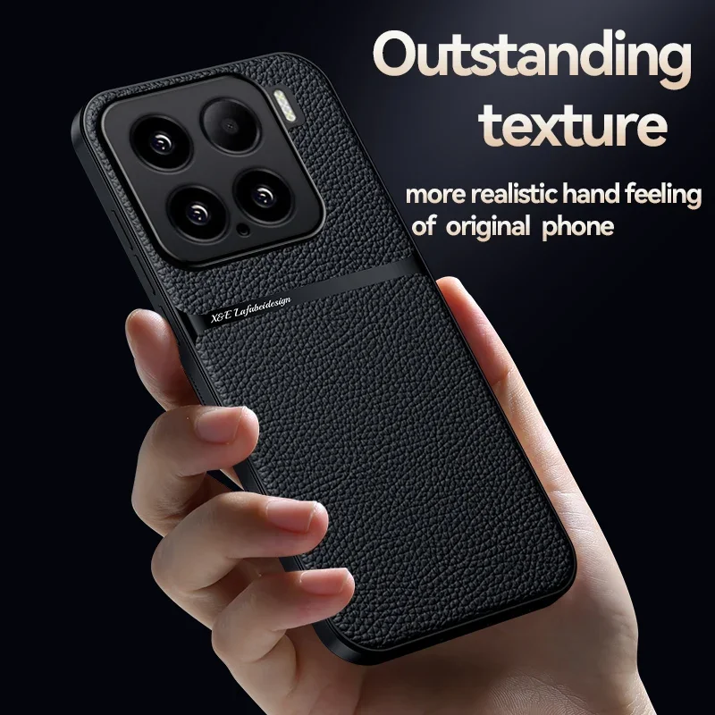 Luxury Original Shockproof Leather Case For Xiaomi 15 Pro Magnet Shell Phone Case for Xiaomi15Pro Back Cover Case