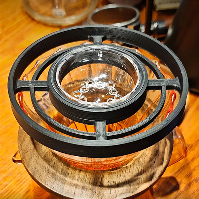 ABRG-커피 드리퍼 필터 홀더 균일하게 드립 필터 게으른 핸드 필터 컵 샤워 브래킷 세트 커피 액세서리