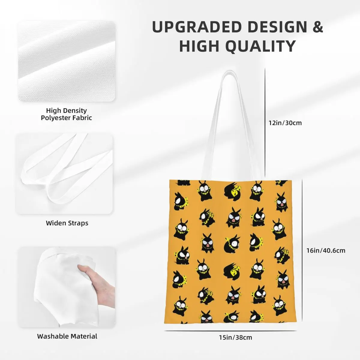 P Chan Ranma sacs à provisions toile le sac fourre-tout réutilisable pour les femmes épaule fourre-tout sac à main de voyage