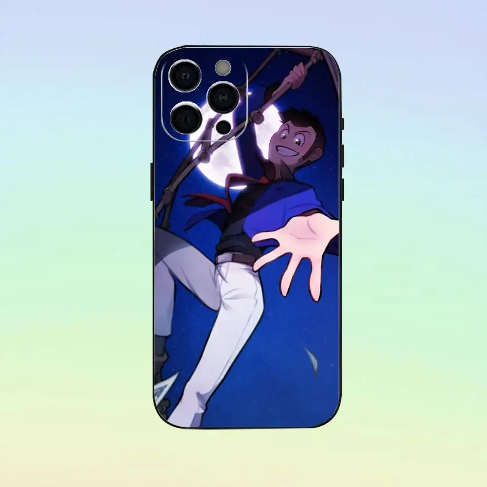 L-lovin anime t-terceira capa de telefone silicone macio para iphone 17 16 15 14 13 12 11 preto capa de silicone macio