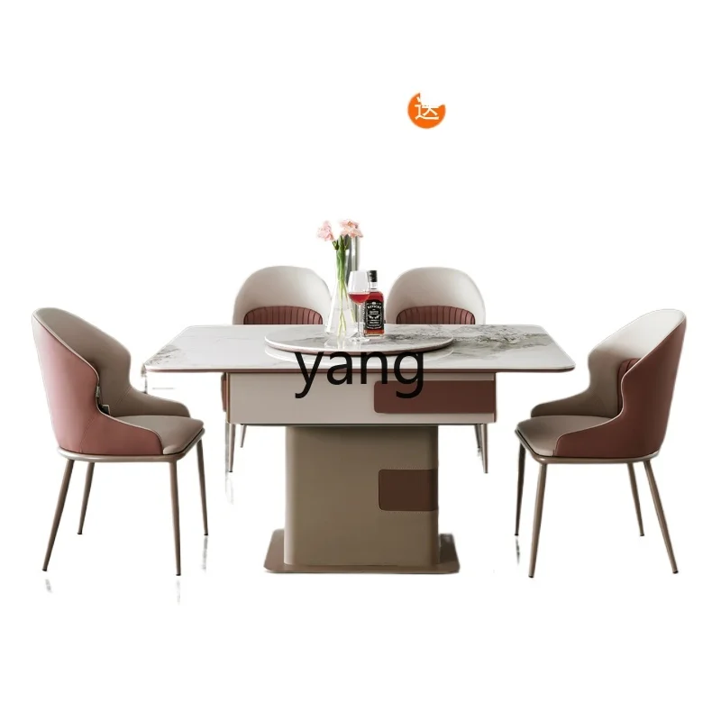 

YJQ dining table mahjong table automatic household solid wood integrated dual-purpose dining table silent multi-function machine
