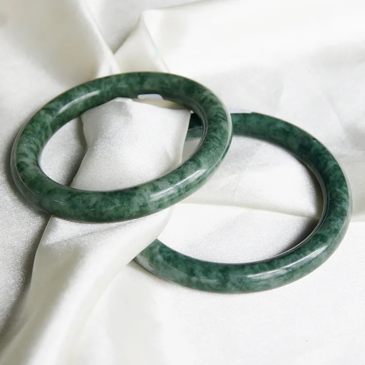 

Natural Myanmar Jadeite Burmese Green Jade Bangles Men Women Fine Jewelry Genuine Grade A Burma Jade Bangle Round Bracelets
