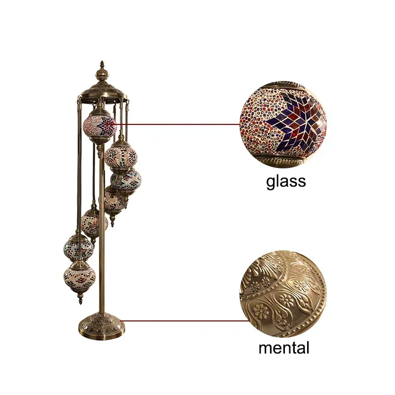YYHC-Acquista lampade Le lampade portatili dalle lampade da terra alte in vetro colorato possono essere portate