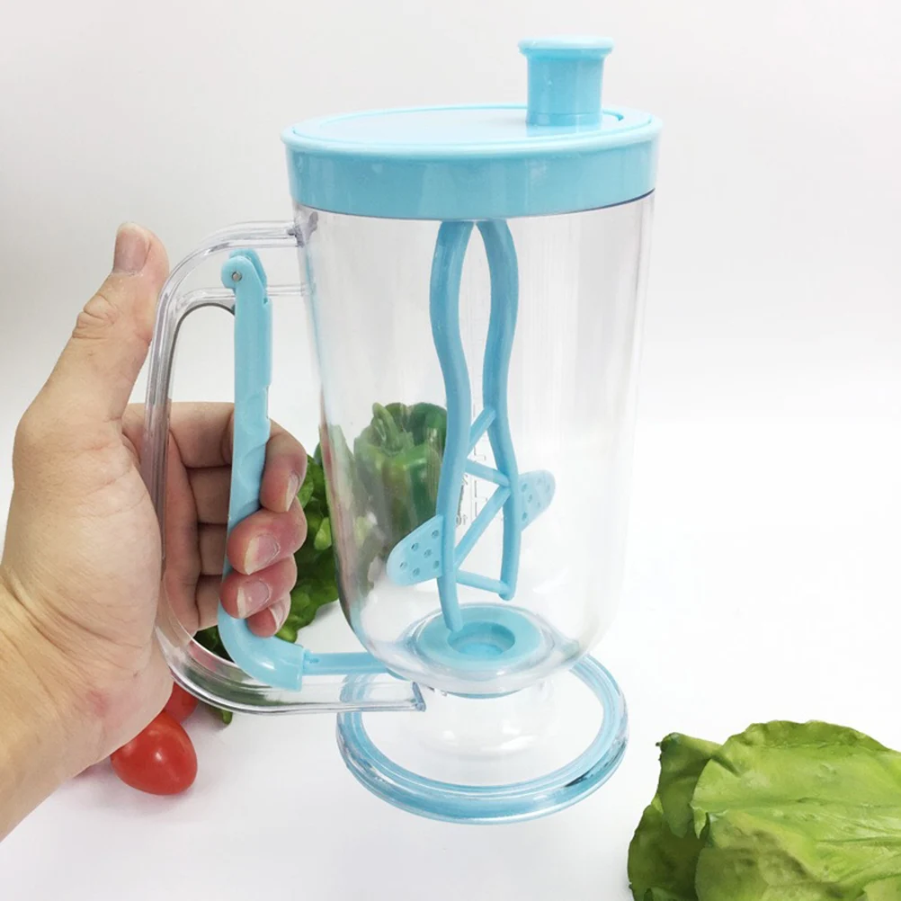

Pancake Baking Tool Separator Funnel 2 Lids Batter Dispenser Stirring Dispenser Easy Clean Plastic