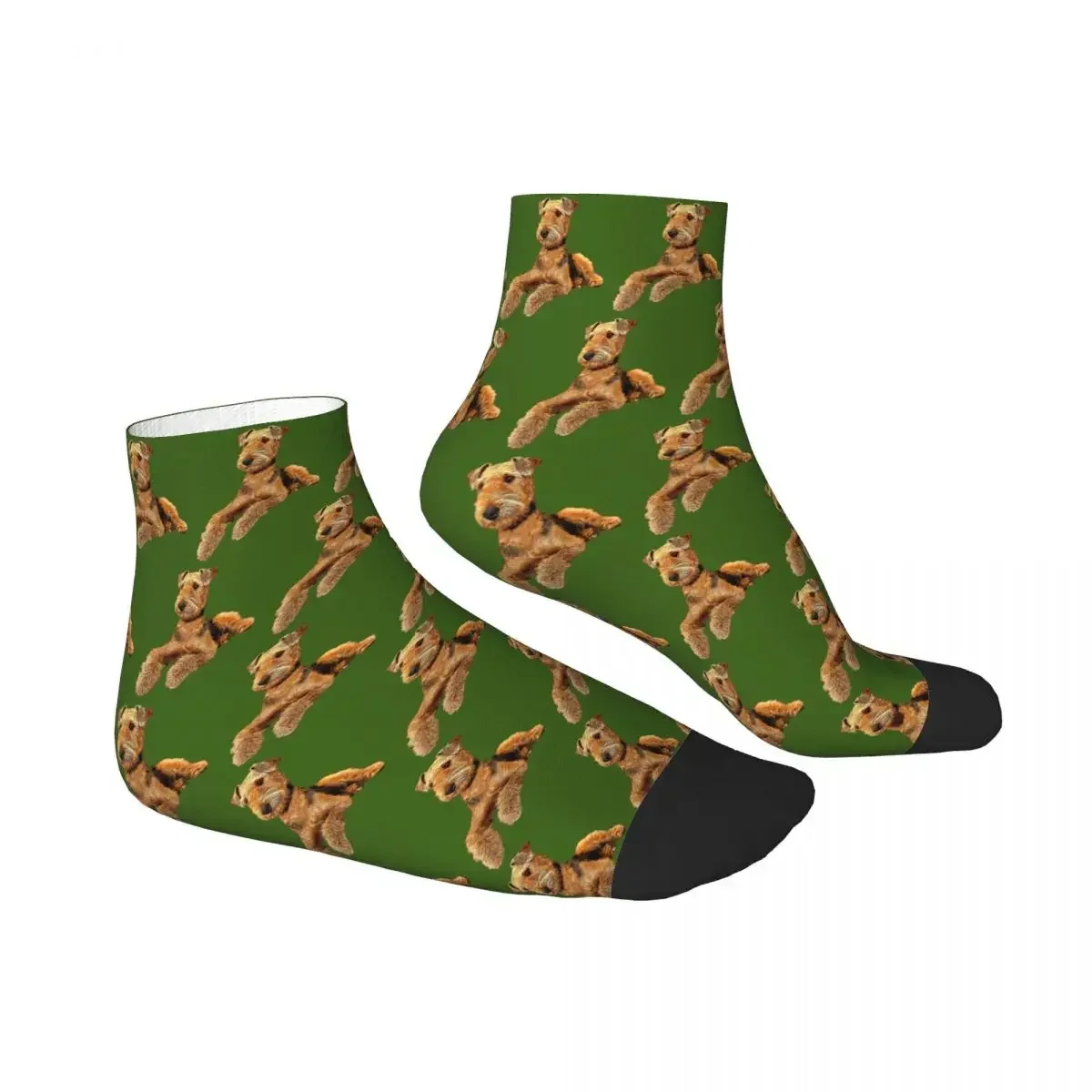 Airedale Terrier Beautiful Dog Socks Harajuku Sweat Absorbing Stockings All Season Socks Accessories for Man's Woman's Gifts